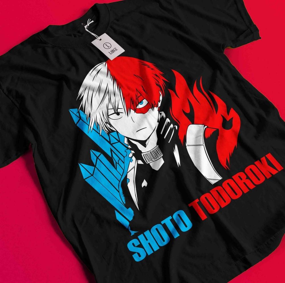 Shoto Todoroki T-Shirt My Hero Academia Bakugo Katsuki Tee Anime Dabi Deku Shirt BB272