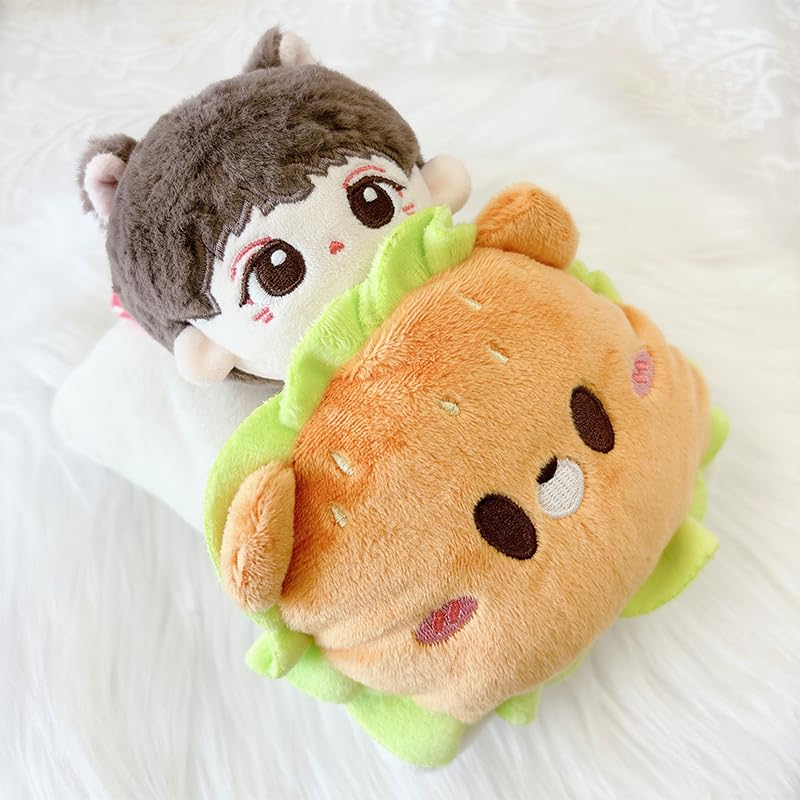 Fluffy Plush Toy Blanket [Hamburger] for 10-15cm Plushies, g.triger, Nuikatsu, Oshi-Nui [Product]