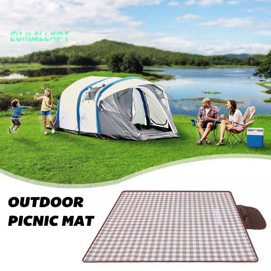 

Складное одеяло для пикника на открытом воздухе, износостойкая водонепроницаемая ткань, большая быстросохнущая ткань Оксфорд, толстый песчано-защитный пляжный коврик, принадлежности для кемпинга зелёный