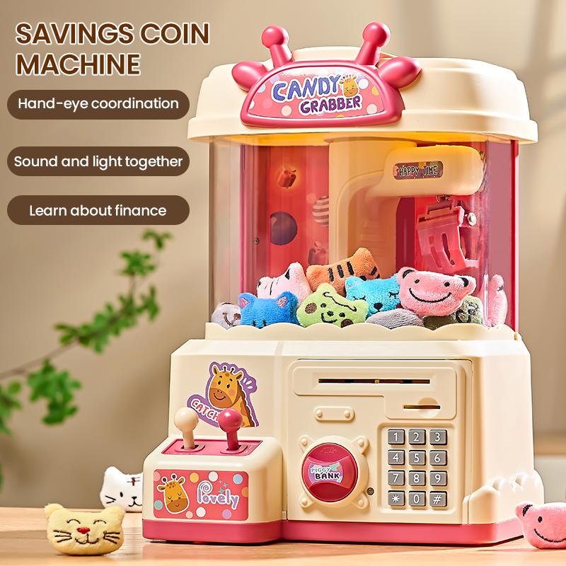 Non-Toxic Large Claw Machine Best Christmas Gifts For Kids Vending Arcade Capsule Game With Prizes Candy Machine With Lights Sound Xmas