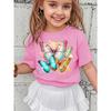 Girls' Butterfly Print Trendy Casual T-Shirt