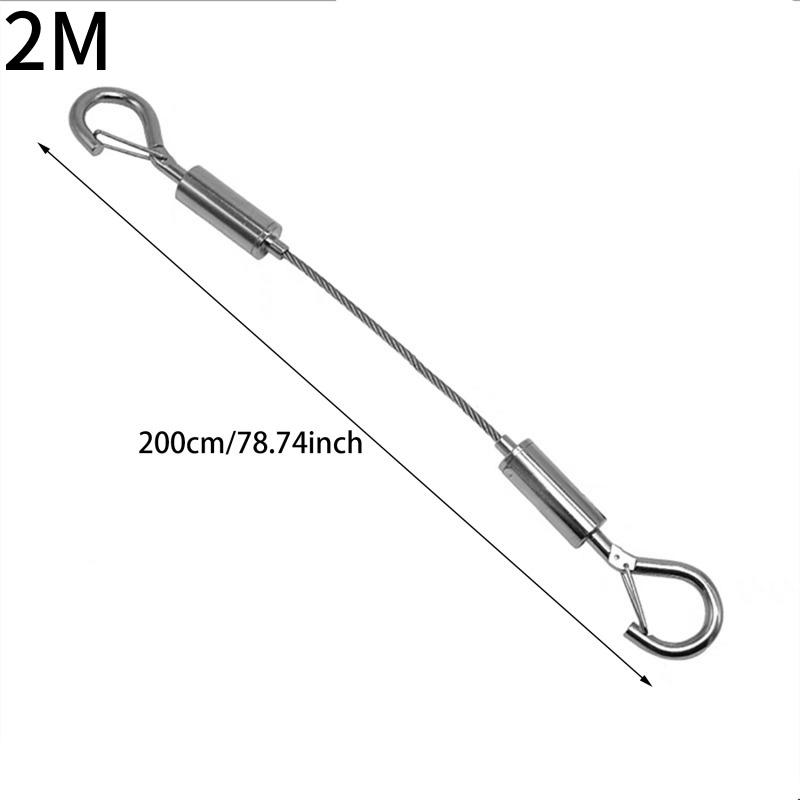 Adjustable Automatic Wire Rope Spring Hook Clothesline Picture Hanging Solution System Suspension Code Stainless Steel Cable