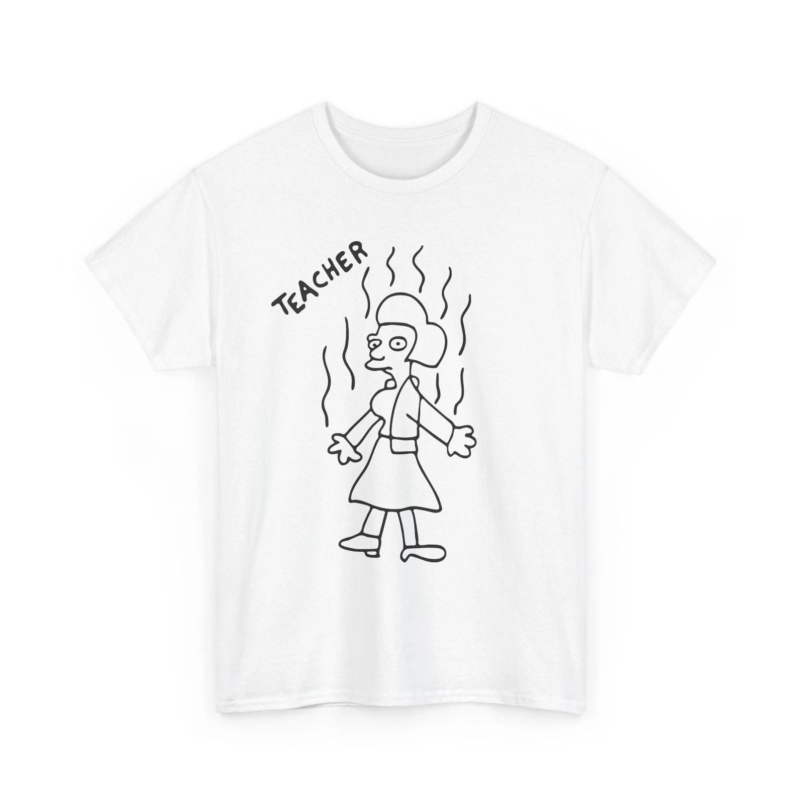 Teacher Stinks (Mrs Krabappel) - Simpsons Cartoon Graphic Gildan Cotton Tee S