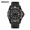 Mokaga Men's High-End Waterproof Quartz Watch with Simple Calendar & Luminous Stripe Markers