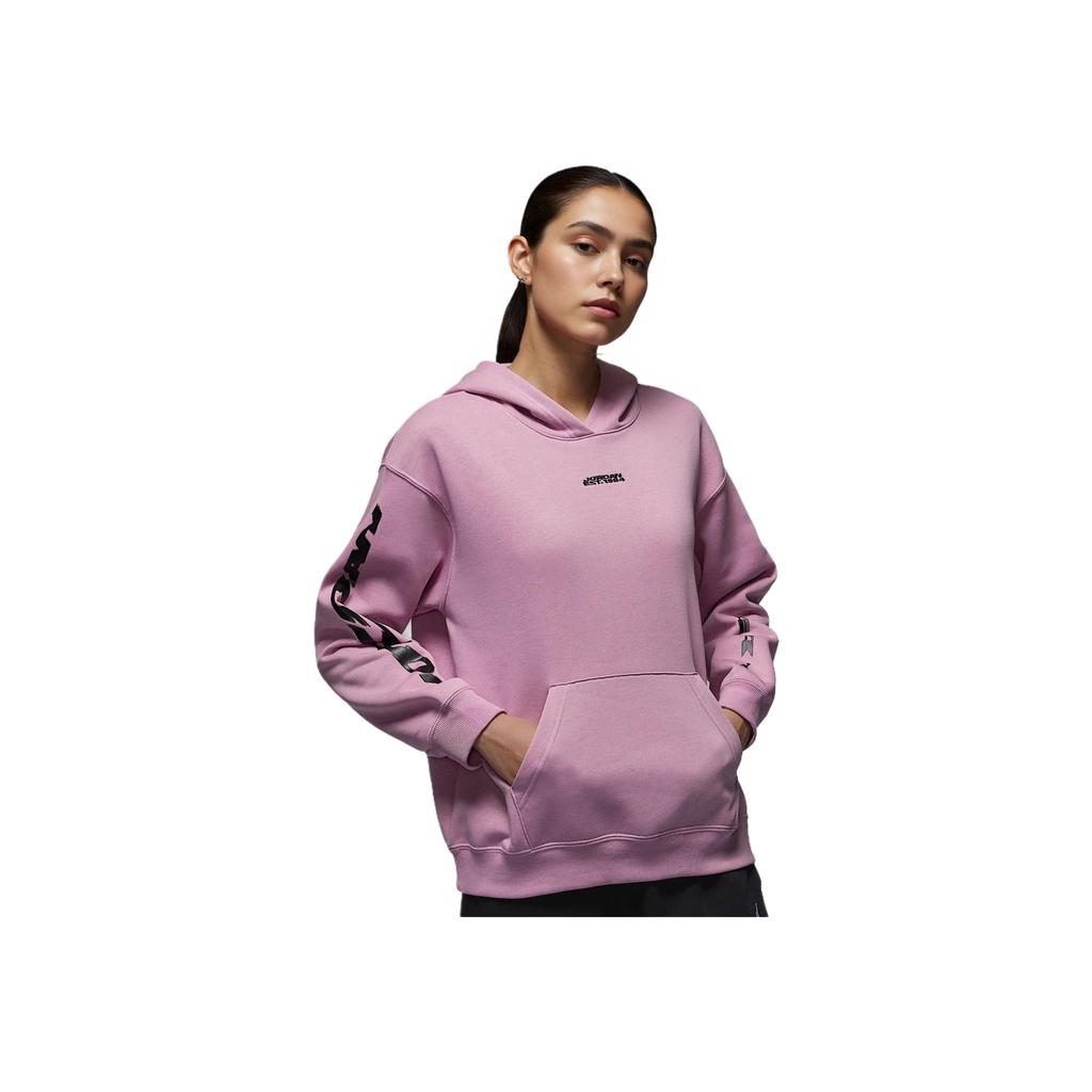 Jordan Brooklyn Fleece Logo Simple Letter Warm Comfortable Hooded Knit Sweatshirt Women sweatshirt Orchid-Purple FV7171-522