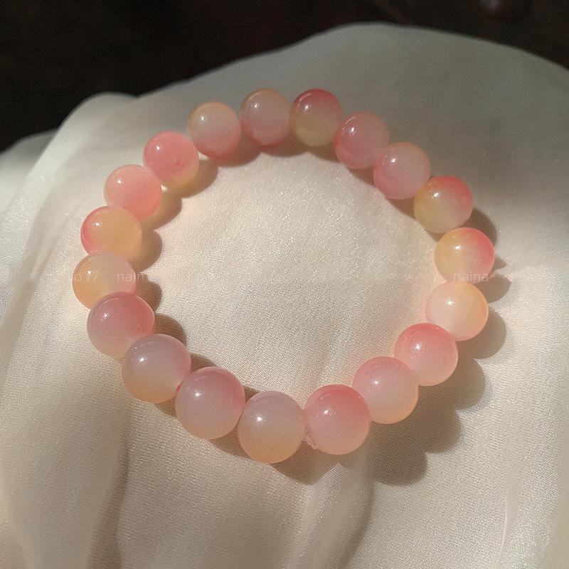 

Браслет Венвань з крижаного білого нефриту: М який градієнтний рожевий - Студентське видання, круглі намистини