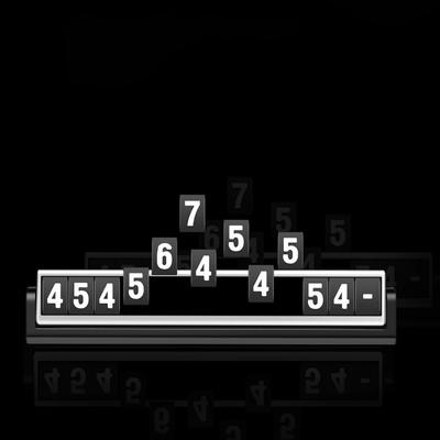 Luminous Rotary Car Temporary Parking Card Auto Stop Sign Hidden Phone Number License Plate Frame Number Sticker Car Accessories