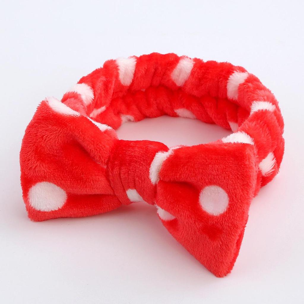 Leopard Print Coral Fleece Bow Headband for Women – Plush, Cute Hair Accessory