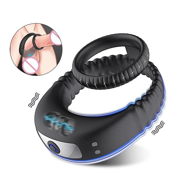 Parringar Vibrerande Penis Cock Ring Sexleksaker för män Fördröjning Ejakulation Cockring Sexiga varor Vibrator för manliga vuxna Gay 18