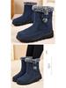 Women's Fleece-Lined Snow Boots - Plus Size, Polyurethane, Long Tube, Warm, and Cold-Proof