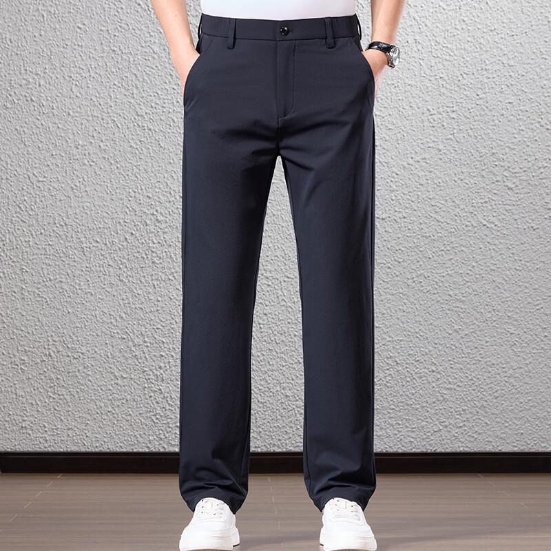 Men s Four-Way Stretch Straight-Leg Casual Trousers 40