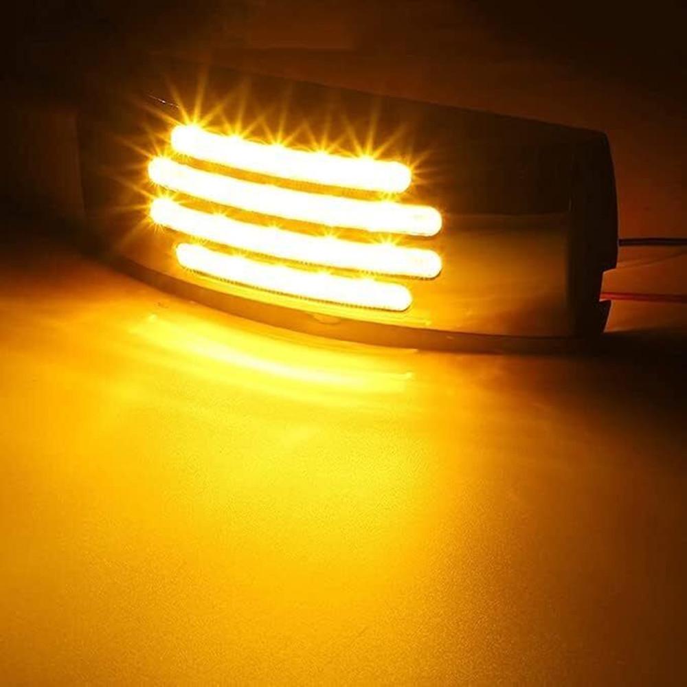 20PCS Truck Lighting Car Side Marker Lights Chrome Waterproof 22LED Trailer Side Light Turn Signal Indicator Clearance Lamp
