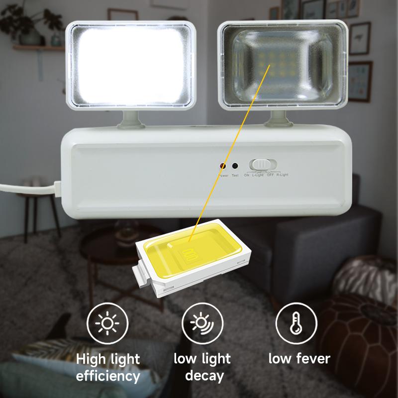 Wall-mounted Double-head Multifuctional Emergency Light Portable Camping Lantern Rechargeable Lamps for Power Outage Use