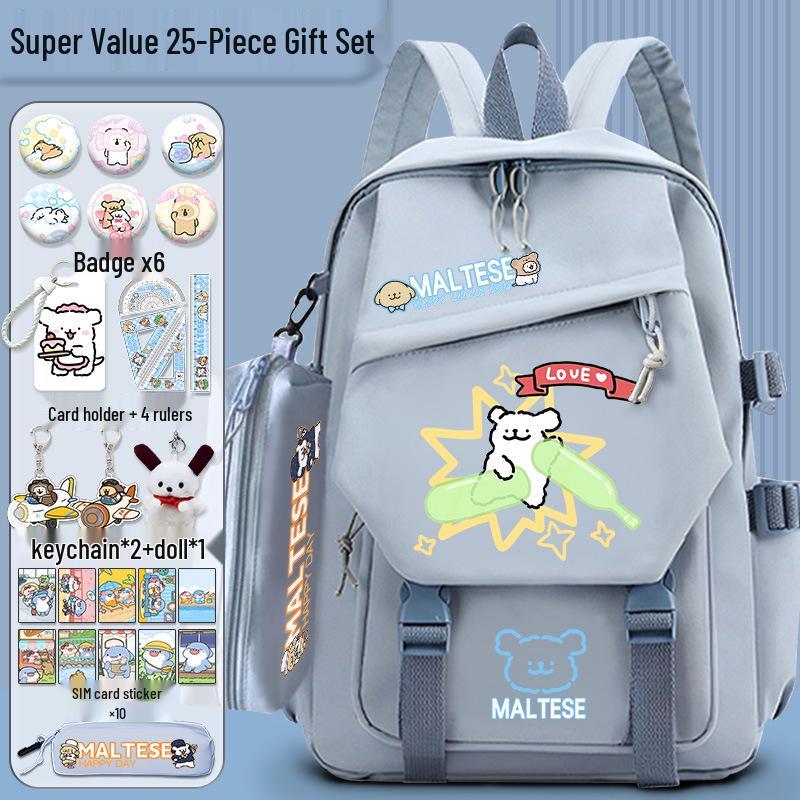 Lively Puppy Girls' Versatile School Backpack - Lightweight, Spacious & Perfect for Travel