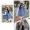 Mode Koreanischer Stil Ärmellose Jeansweste Damen Locker Geschnittene Jeansjacke