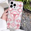 Geometric Bull Pink TPU Soft Phone Case for  14 Pro Cases Mi 13 12 11 Lite 14 13T 12T Poco X6 X3 F5 Pro Anti-Fall Cover