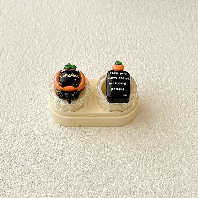 1pc Mini Contact Lens Case for Eyes Travel Kit Holder Cartoon Cute Cosmetic Contact Lenses Case Box Container Travel Accessaries