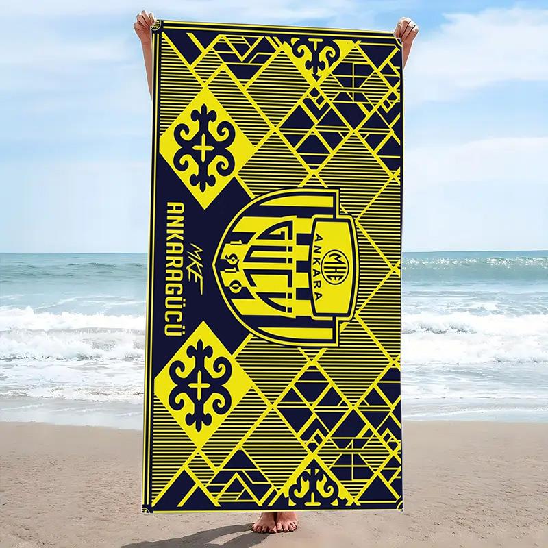 Ankara Gücü Print Beach Towel, Large Soft Quick Dry Towel for Beach Camping Swimming