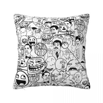 Old School All Kind Of MEME Pillow Cases Wojak Soyjak Cushion Covers Fashion Decor Pillowcover for Home 45x45cm