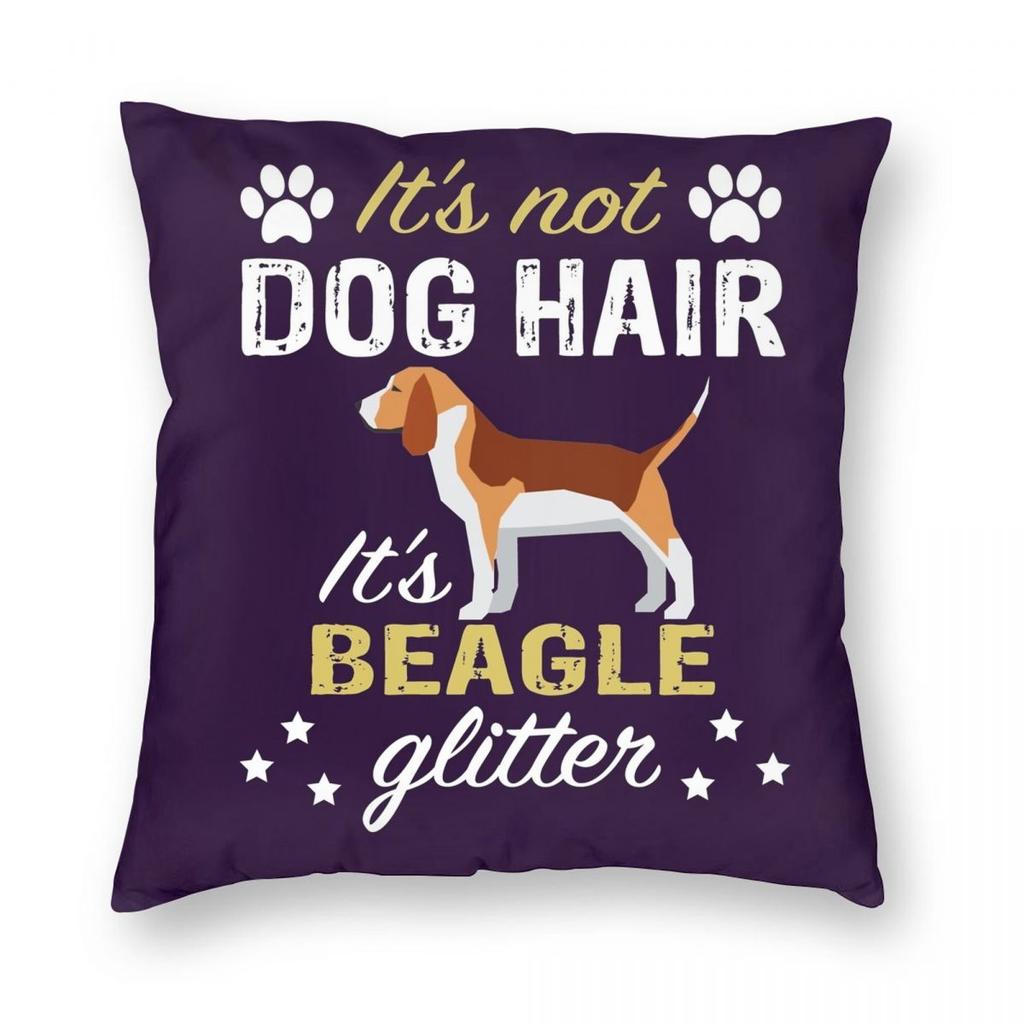 Beagle Dog Its Beagle Glitter Square Pillowcase Polyester Linen Velvet Creative Zip Decor Sofa Seater Cushion Cover