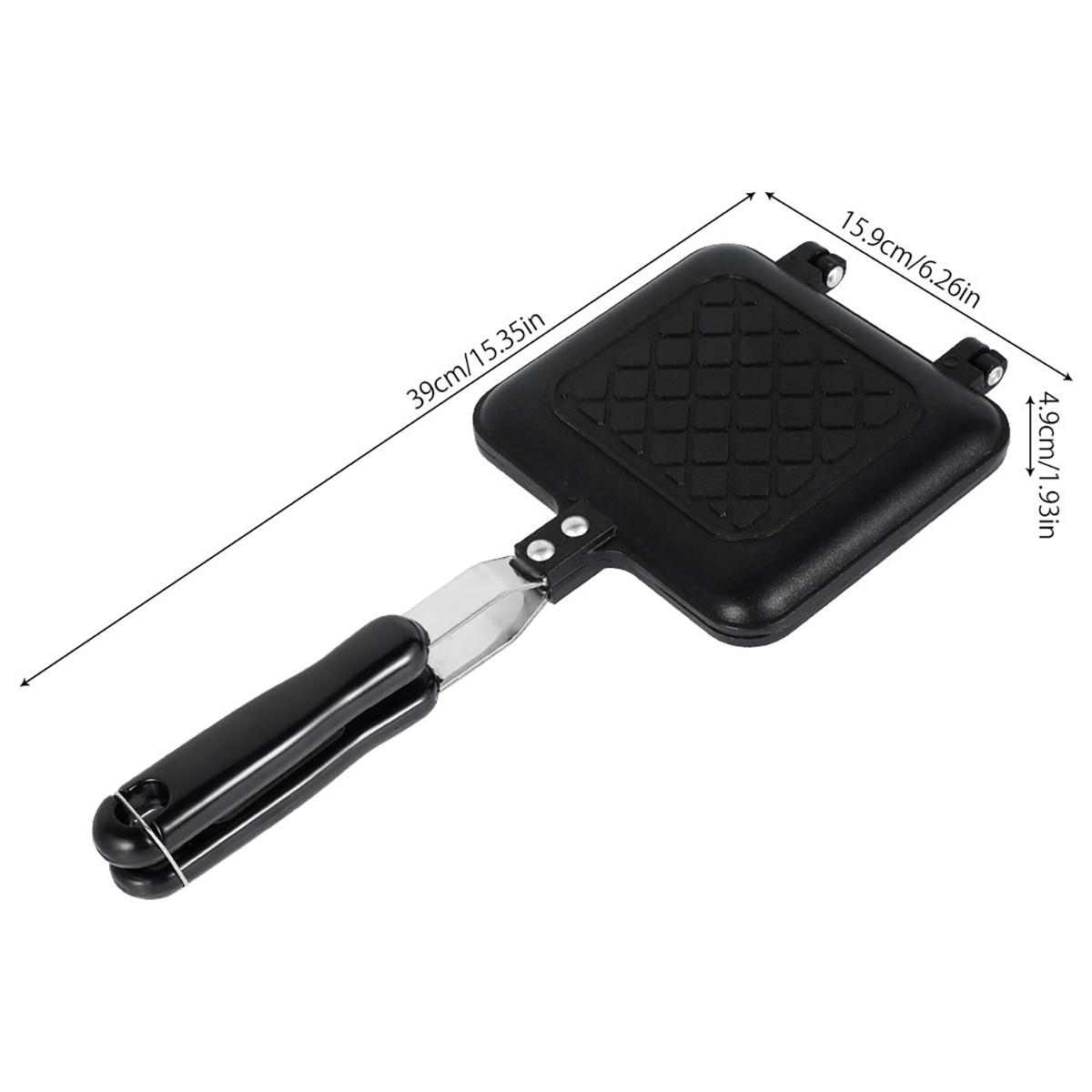 

Sandwich Maker Bread Frying Pan Toastie Maker Waffle Maker Kitchen Barbecue Plate MultiFunction Sandwich Toaster for Quick Meals чорний