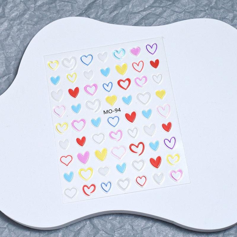 New 1PC Macaron Flower/Rabbit/Fruit Nail Charms Sticker /Letter Summer Adhesive Manicure Decor ZJT10