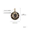 European & American Hip-Hop Football Club Badge Pendant with Colorful Drip Oil - Fan Commemorative Medal Necklace