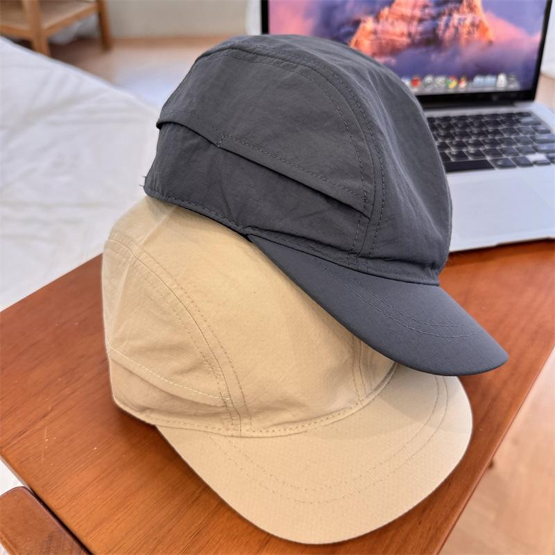 American retro Kaji quick-drying short-brimmed peaked hat, small brimmed men's and women's versatile street tide brand, fully sealed baseball hat