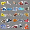 50-Pack Deep Sea Fish Cartoon Stickers: Waterproof Marine Life for Journals, Phone Cases, and Creative Decoration