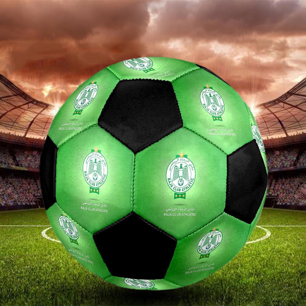 SIZE 5 Raja Casablanca Soccer Ball Colorful All Ages Machine Stitched PVC Competition Ready Durable High-Bounce