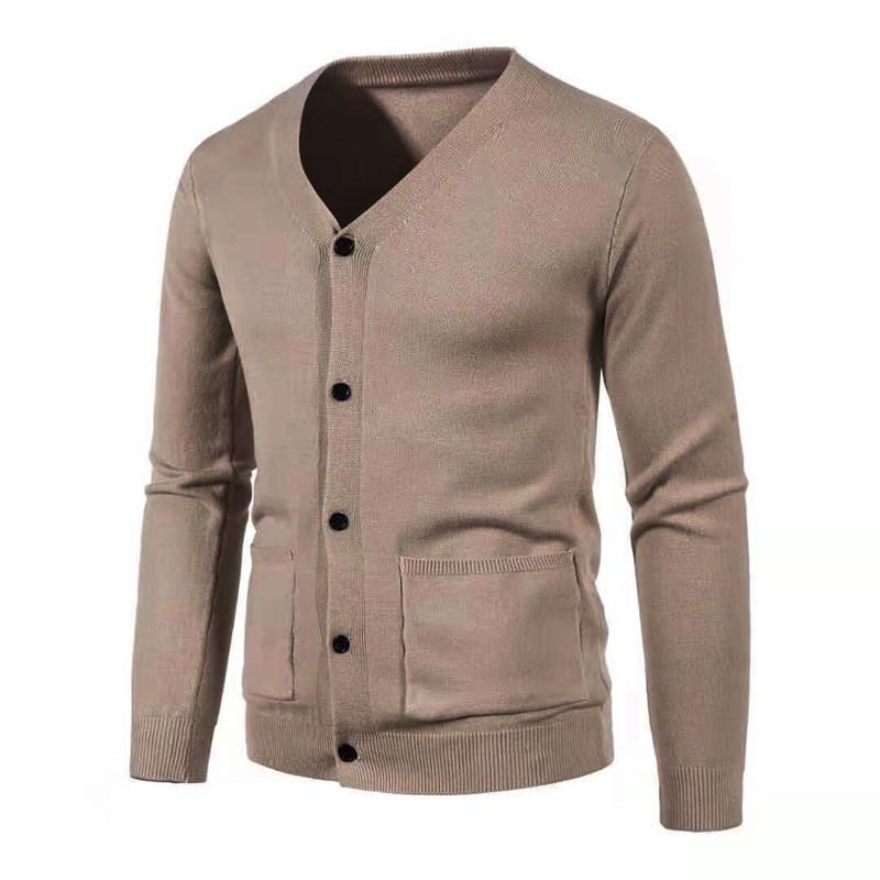 Spring and Autumn Knitwear Men's Korean Style Fashion Casual All-match Outer Sweater Coat Men's Thin Jacket