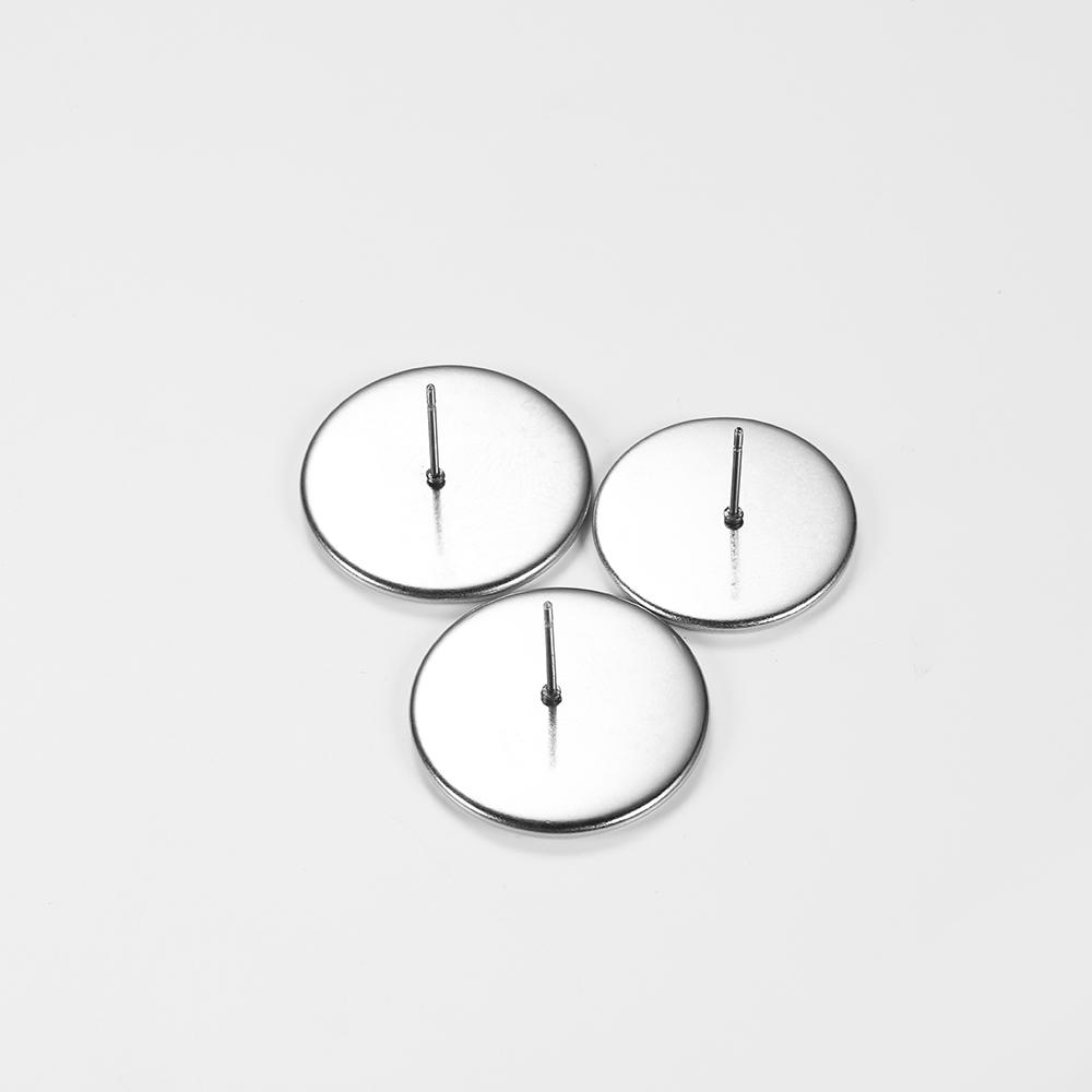 20 Stück/Los 6mm - 25mm Edelstahl Leere Ohrstecker Basis Ohrhänger Cabochon Cameo Fassungen Lünettenschale Für Schmuckherstellung Zubehör
