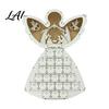 Advent Calendar for Candy Wooden Angel Christmas with 24 Storage Drawers Countdown Holiday to Tabletop Decoration Winter Party Favors LED Lighted