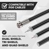 THE CIMPLE CO - RG6 Coaxial Connectors, 100 PCS, Coax Cable, Screw-On Connector, Twist-On F-Type, No Tool Required, for Easy Installation