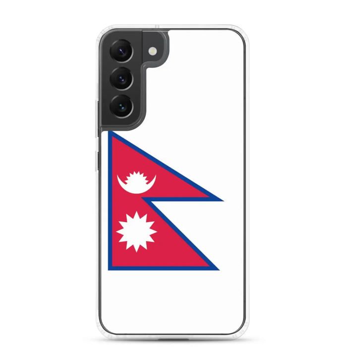 Coque Téléphone - Samsung - Galaxy S24 Plus - Drapeau du Népal - Souple - Multicolore