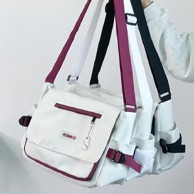 Fashion Nylon Crossbody Bag Large Capacity Shoulder Bag Hiking Travel Messenger Bag