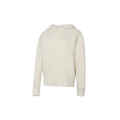 Fleece Casual Sport Pullover Hoodie Women Tops Cream CZ2591-113