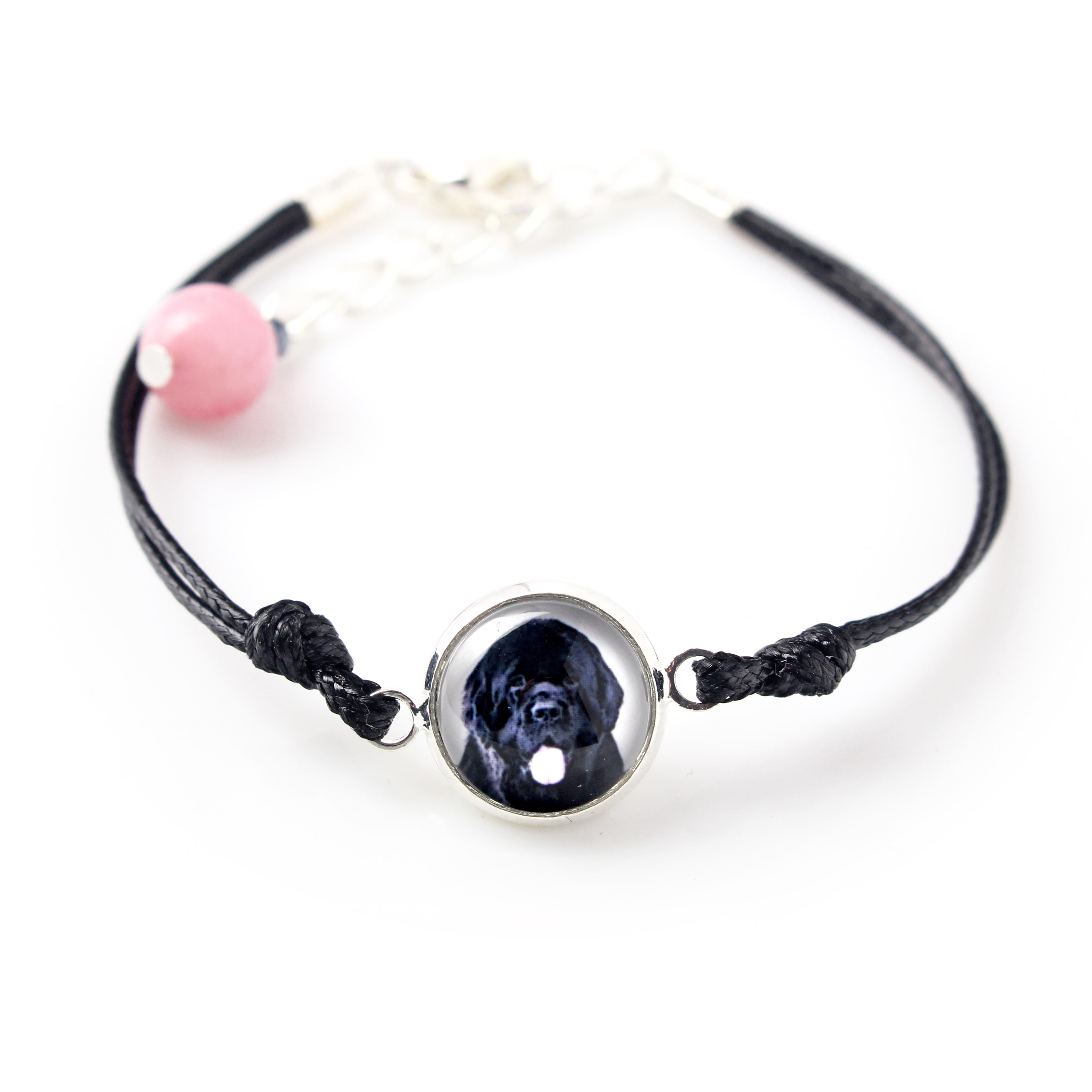 

Newfoundland, Newfs, Newfies - bracelet with your photo handmade, unique jewelry from the Art-Dog brand срібний
