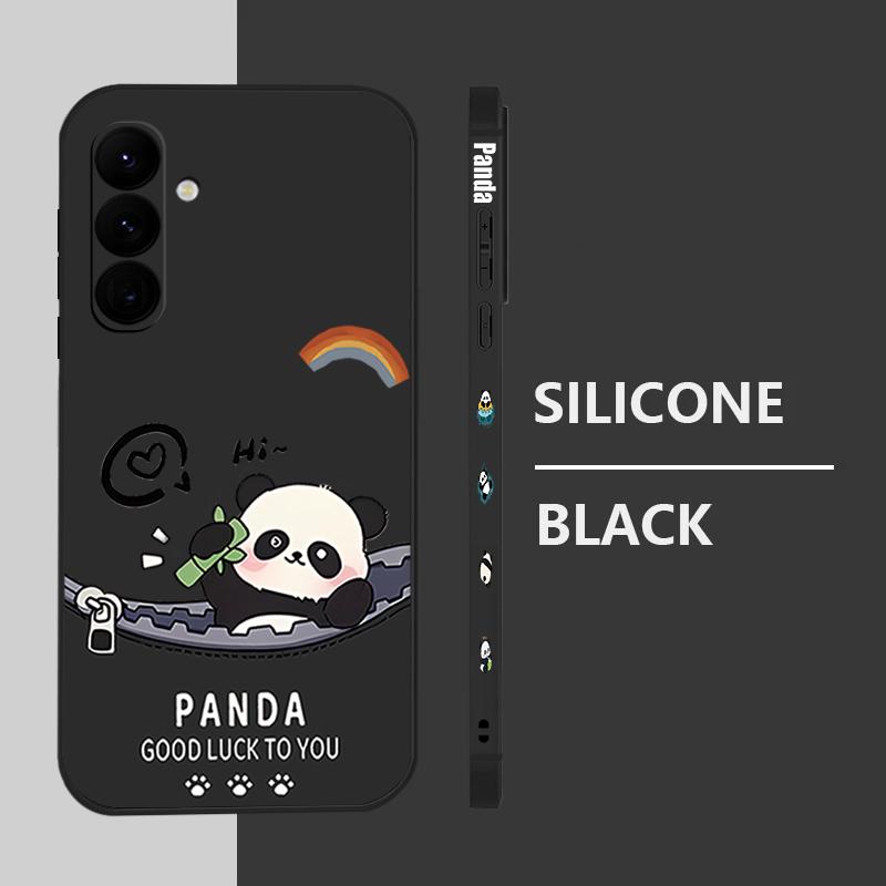 Cute Panda Print Case For Samsung Galaxy A57 A37 A17 A56 A36 A26 A16 A55 A54 5G S21 FE S22 S23 S24 Plus S25 S26 Ultra Cover
