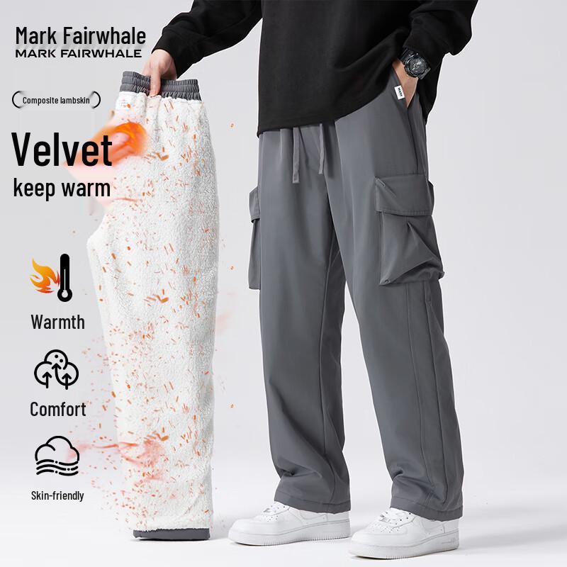 Mark Fairwhale Men's Workwear Fleece-Lined Casual Pants