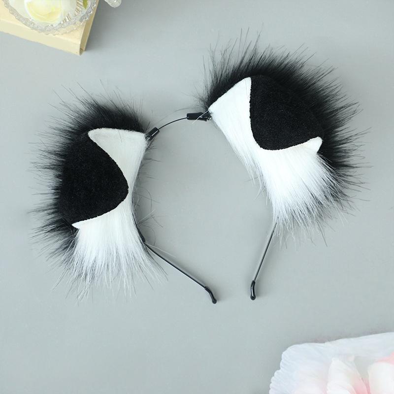 1Pcs Furry Anime Dog Ear Headband Tail Set Cute Cosplay Dress Up Accessories for Comic-Con Roleplay Events
