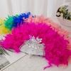 Chinese Hand Fan Feather Palaces Fan for Costume Props Party Dancing Performances Props Wedding Decorations Travel