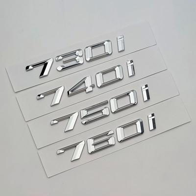 3D ABS Krom Logo 730i 740i 750i 760i Amblem Araba Rozeti Gövde Çıkartması Yazı Çıkartmaları Aksesuarları