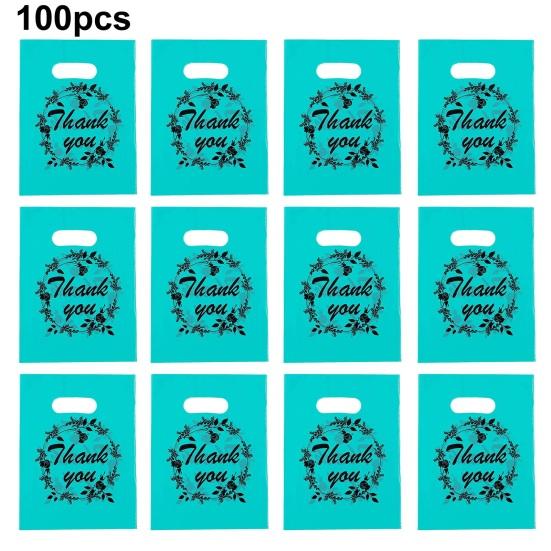 100 Pcs Holiday Gift Bags You Reusable Print Gratitude Expression Thank Strong Bearing Dress