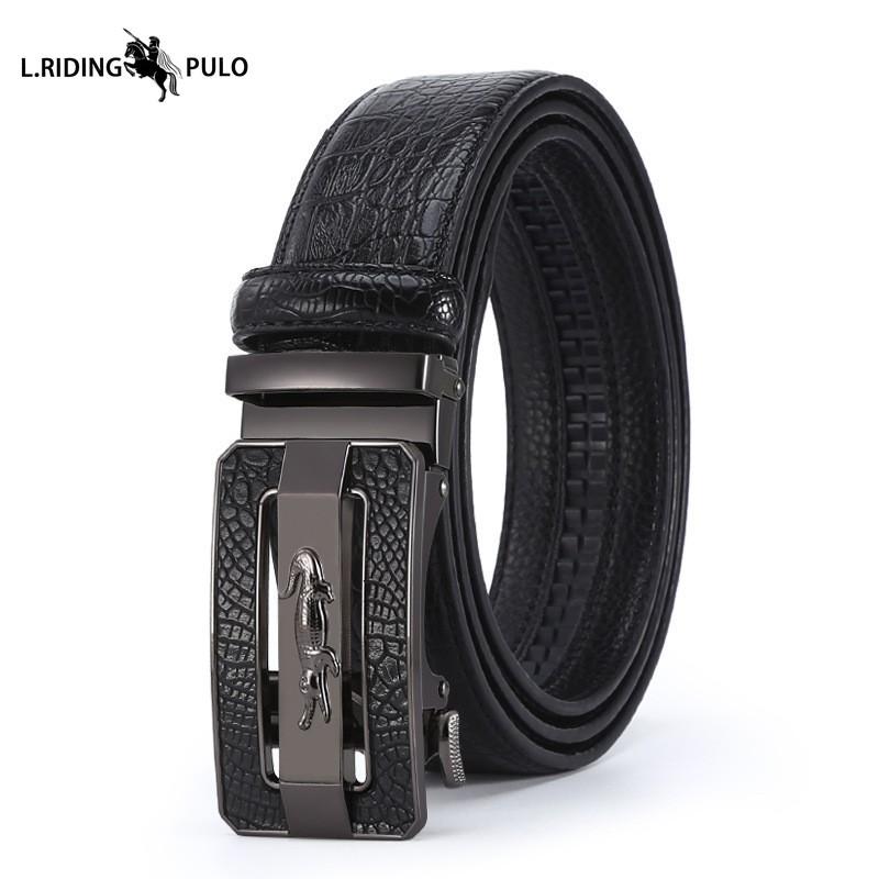 

Чоловічий висококласний ремінь з крокодилової шкіри, діловий, модний, для молоді, з автоматичною пряжкою 120cm