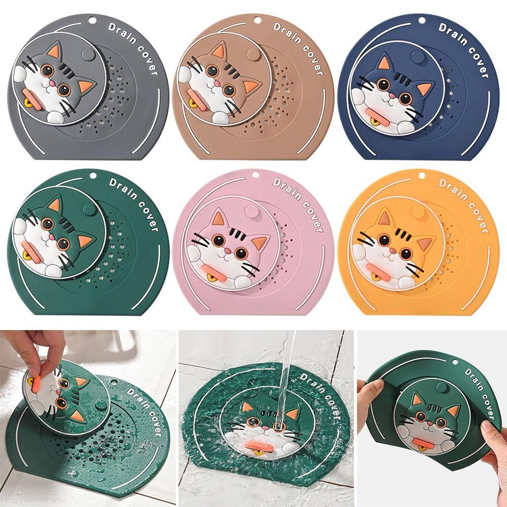 New Insect-proof Floor Drain Cover Reusable Drain Stopper Sewer Pipe Cover Anti-Odor Kitchen Sink Seal Mat Bathroom Accessories