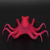 Silicone Artificial Fluorescent Simulation Octopus Aquarium Fish Tank Decoration(Red)