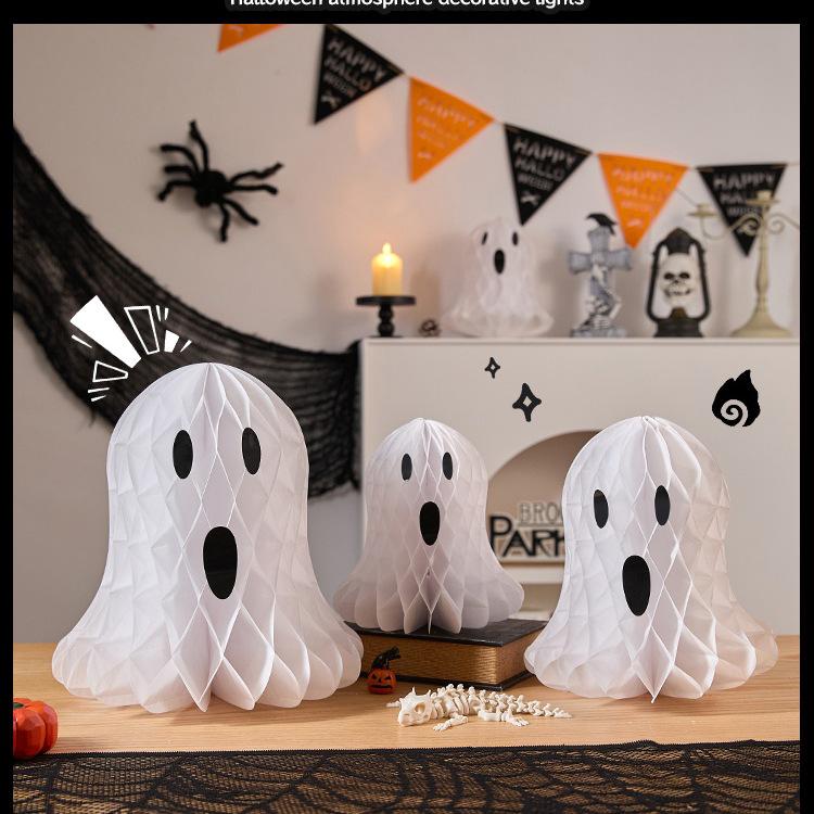 Halloween Ghost Honeycomb Hanging Decoration for Party or Home