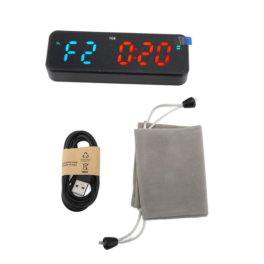 Tragbare Gymnastik-Timer-Uhr Magnetisch Wiederaufladbar Trainingsintervall Fitness Digitaler Timer mit Stoppuhr