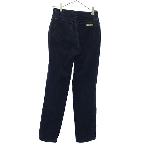 Lacoste Logo Patch Corduroy Pants 38 Navy Women Used